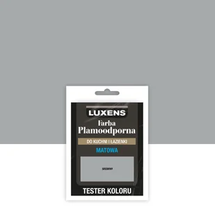 Luxens Tester farby Plamoodporna do kuchni i łazienki Srebrny 25 ml - Farby wewnętrzne - miniaturka - grafika 1