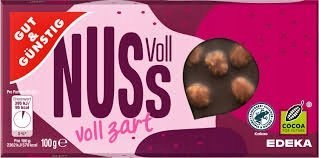 Czekolada Edeka Nuss Voll Zart z Niemiec