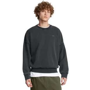 Męska bluza dresowa nierozpinana bez kaptura Under Armour UA Icon Hwt Flc Wash Os Crew - szara - UNDER ARMOUR - Bluzy sportowe męskie - miniaturka - grafika 1