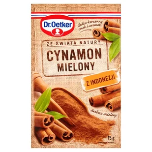 Cynamon Mielony z Indonezji Ze Świata Natury 15g - Dr Oetker - Przyprawy i zioła sypkie - miniaturka - grafika 1