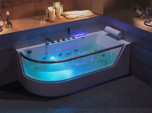 Zepehof Wanna z hydromasażem RSF-1132 prostokątna 150cmx75cmx59cm prawa - Wanny z hydromasażem - miniaturka - grafika 3