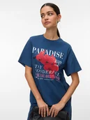 Koszulki i topy damskie - Vero Moda Koszulka w kolorze niebieskim - miniaturka - grafika 1