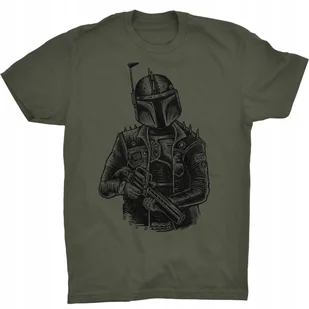 Boba Fett Koszulka Punk Rock And Roll Mandalorian - Koszulki męskie - miniaturka - grafika 1