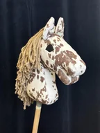 Maskotki i pluszaki - Hobby Horse A4 z odkręcanym kijem i halterem. Appaloosa biała z brązowym. - miniaturka - grafika 1