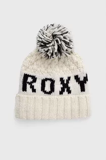 Czapki damskie - Roxy czapka Tonic kolor beżowy z grubej dzianiny - grafika 1
