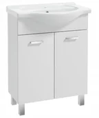 Szafki łazienkowe - Szafka z umywalką 60 całość lakier uchwyt metal - miniaturka - grafika 1