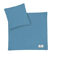 Pościel dla dzieci - Julius Zöllner Muślin - pościel dziecięca 80 x 80 + 35 x 40 cm, 2-częściowy zestaw pościeli z poszewką na kołdrę i poszewką na poduszkę, 100% bawełna, z zamkiem błyskawicznym, Standard 100 by - miniaturka - grafika 1