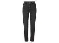 Spodnie damskie - esmara® Jeansy straight high waist damskie z bawełną (Szary, 40) - miniaturka - grafika 1