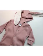 Pajacyki dla niemowląt - Baby in world Pajac niemowlęcy z kapturem Harmony Blush, Rozmiar: 56/62 - miniaturka - grafika 1