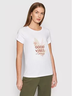 Koszulki i topy damskie - Outhorn T-Shirt TSD607 Biały Regular Fit - grafika 1