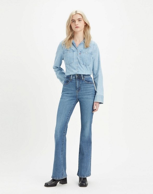 LEVIS JEANSY DAMSKIE RURKI Z DELIKATNYM PRZETARCIEM W STYLU RETRO 28/30 7CA