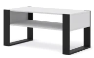 Ławy i stoliki kawowe - Białą ława kawowa z półką L8-D60 - miniaturka - grafika 1