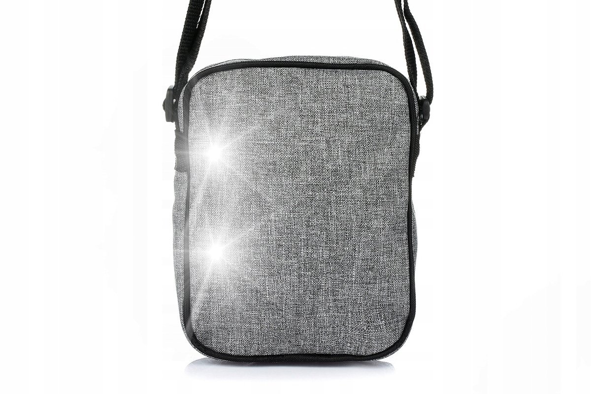 Torba na ramię męska saszetka listonoszka raportówka czarna lekka pojemna