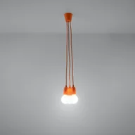 Lampy sufitowe - Lampa wisząca ASTIS 3 pomarańczowy LED 3000K - 15x15x90cm Sollux - miniaturka - grafika 1