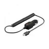 Ładowarki samochodowe - Techly Ładowarka samochodowa Micro USB 5V/2,1A, z kablem, czarna 021802 - miniaturka - grafika 1