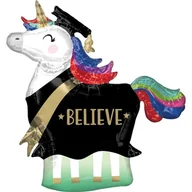 Balony i akcesoria - SuperShape Grad Unicorn Foil Balloon P35 Packaged 83cm x 81c - miniaturka - grafika 1