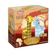 Klocki - Wader Baby Blocks Safari żyrafa i lama 19 elementów - miniaturka - grafika 1