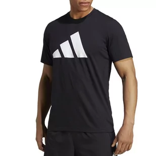 Koszulka adidas Train Essentials Feelready Logo Training IB8273 - czarna - Adidas - Koszulki sportowe męskie - miniaturka - grafika 1