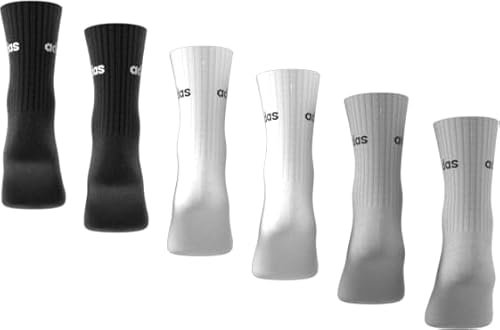 adidas Skarpetki unisex dla dorosłych liniowe skarpety z gumką 6 par opakowanie 8,5-10