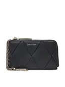 Etui na klucze - Calvin Klein Etui na klucze Ck Woven Zip Around Cardholder K60K612954 Czarny - miniaturka - grafika 1