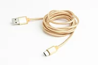 Kable USB - Gembird Kabel USB Typ-C oplot tekstylny/1.8m/złoty (CCB-MUSB2B-AMCM-6-G) - miniaturka - grafika 1