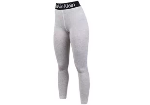 Calvin Klein Leginsy Damskie Bawełniane Legging Gray 701218762 002 - Rozmiar: L - Legginsy - miniaturka - grafika 1