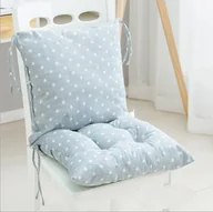 Poszewki na poduszki - Poduszki na krzesła z oparciem 40x40cm, 4szt, niebiesko-szare gwiazdki - miniaturka - grafika 1