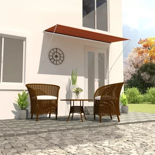 vidaXL Zwijana markiza, 300x150 cm, pomarańczowo-brązowa vidaXL - Markizy - miniaturka - grafika 1