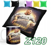 Gadżety dla niej i dla niego - ZESTAW KUBEK + POSZEWKA Z NADRUKIEM KYLIAN MBAPPE REAL MADRYT + IMIĘ - miniaturka - grafika 1