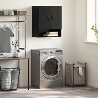 Szafki łazienkowe - vidaXL Szafka ścienna Montowane na ścianie Czarny dąb 60 x 31 x 70 cm - miniaturka - grafika 1