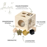 Sortery dla dzieci - Drewniany sorter kształtów Micki Premium - miniaturka - grafika 1