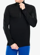 Bluzy sportowe damskie - Bluza bez kaptura Salomon Essential Ltwarm Hz - deep black - miniaturka - grafika 1