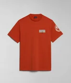 Koszulki męskie - t-shirt uomo napapijri s-amundsen np0a4h6b a62 orange burnt - miniaturka - grafika 1