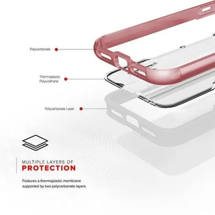 Zizo Shock Case Pancerne etui iPhone Xs / X z hartowanym szkłem na ekran (Rose Gold/White) - Etui i futerały do telefonów - miniaturka - grafika 12