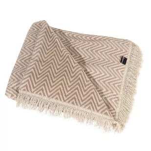 Dekoria Koc Cotton Cloud 150x200cm Beige Chevron 150 x 200 cm 760-133 - Koce - miniaturka - grafika 1