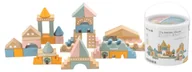 Zabawki sensoryczne - KLOCKI DREWNIANE W WIADERKU zestaw klocków MIASTO CITY 50 sztuk VIGA PolarB 24m+ monstessori - miniaturka - grafika 1