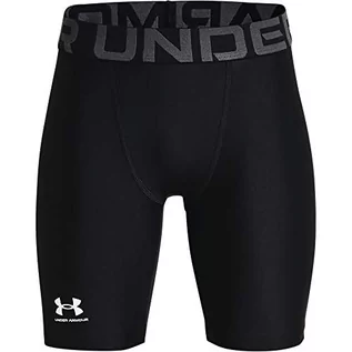 Spodnie i spodenki dla chłopców - Under Armour Under Armour Chłopięce oddychające spodnie sportowe dla chłopców, szybkoschnące krótkie spodnie z materiału HeatGear Ua Hg Armour Shorts czarny czarno-biały YL 1361737-001-Youth Large - grafika 1