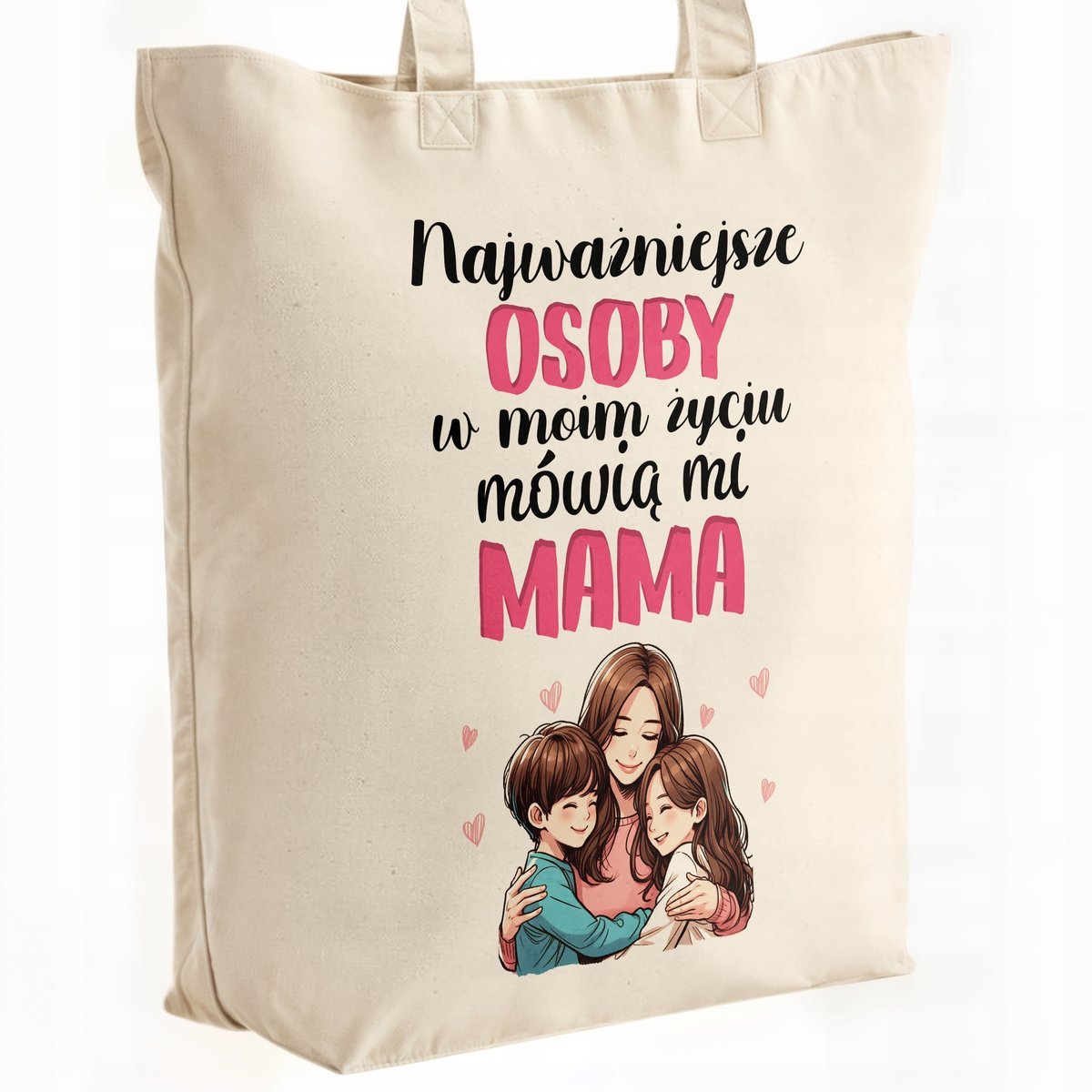 Torba bawełniana premium na zakupy Dzień Matki Prezent Mówią Mi Mama
