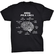 Koszulki męskie - Koszulka T-shirt Mózg Piłkarza Śmieszny Prezent na Święta Urodziny - miniaturka - grafika 1