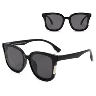 Okulary przeciwsłoneczne - Dziecięce 4-7 lat gumowe okulary przeciwsłoneczne polaryzacyjne POL-JR-60 czarne - miniaturka - grafika 1