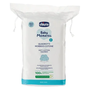Chicco Bawełniane waciki kosmetyczne 0m+ 60 szt. - artykuł higieniczny - Waciki, płatki i patyczki kosmetyczne - miniaturka - grafika 1