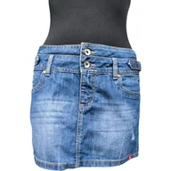Spódnice - ESPRIT Spódnica Mini Stylowa Jeansowa Dżinsowa Wytrzymała Niebieskie Rozmiar 36 - miniaturka - grafika 1