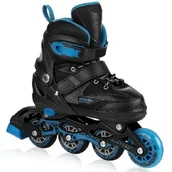Rolki - Łyżworolki wielofunkcyjne r. 30-33 czarno niebieskie - miniaturka - grafika 1