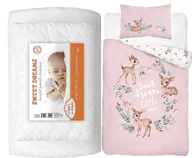 Pościel dla dzieci - Komplet pościeli 100x135 do łóżeczka 4el z kołdrą i poduszką wyprawka - miniaturka - grafika 1