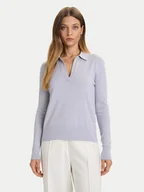 Swetry damskie - Calvin Klein Sweter LV044A305G Błękitny Regular Fit - miniaturka - grafika 1