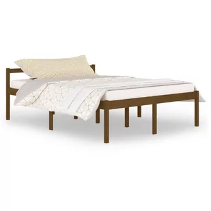 Lumarko Rama łóżka, miodowy brąz, lite drewno sosnowe, 150x200 cm - Łóżka - miniaturka - grafika 3