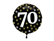 Balony i akcesoria - Balon foliowy na siedemdziesiątkę czarny - 45 cm - 1 szt. - miniaturka - grafika 1