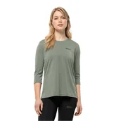 Koszulki sportowe damskie - Damska koszulka sportowa Jack Wolfskin CROSSTRAIL 3/4 T W mint leaf - XS - miniaturka - grafika 1