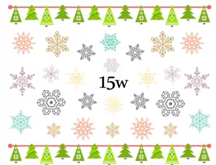 Naklejki wodne na paznokcie - nr 15W - Ozdoby do paznokci - miniaturka - grafika 1