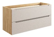 Szafki łazienkowe - Nowoczesna beżowa szafka łazienkowa pod umywalke D6-B11 - miniaturka - grafika 1